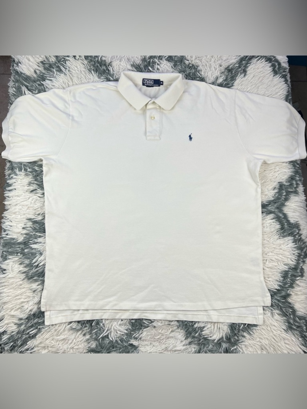 Polo Ralph Lauren Men’s Cream Casual Short Sleeve Polo Shirt Size XL